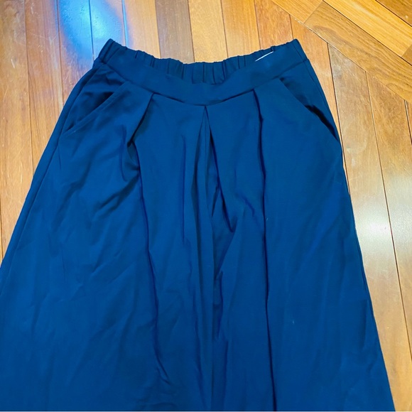 ⭐️ Banana Republic Blue Wide Leg Cropped Trouser Pants S - Picture 4 of 6